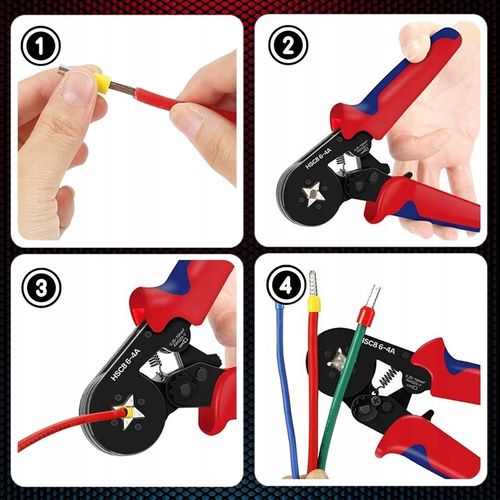 ZACISKARKA PRASKA DO KONEKTORÓW KABLI PRZEWODÓW 1800 SZT TULEJEK na Arena.pl