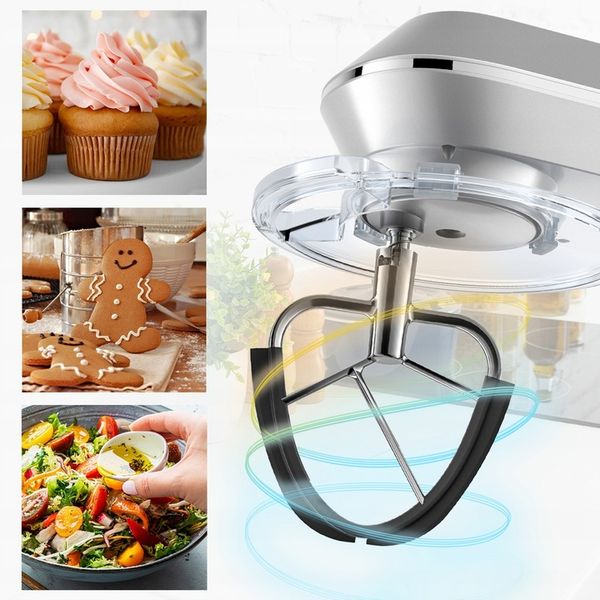 ROBOT KUCHENNY MIKSER PLANETARNY ZESTAW WIELOFUNKCYJNY SREBRNY 6,5L 2200W zdjęcie 12