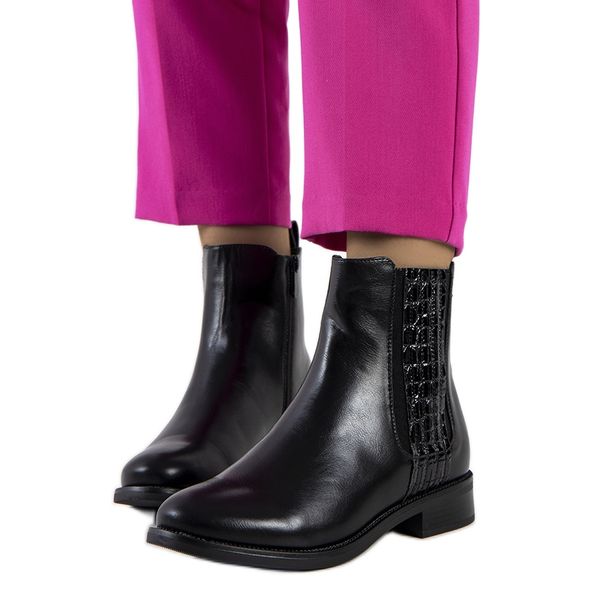 Czarne botki r.38 zdjęcie 1