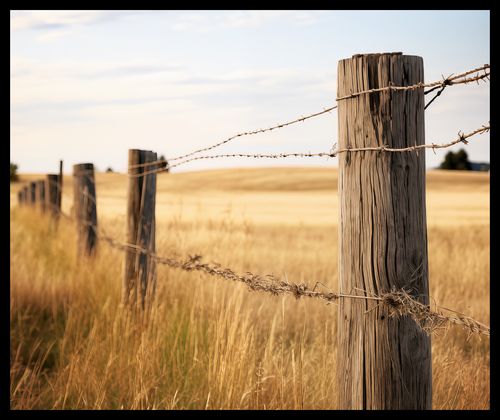 Plakat 60x50cm Płot na Polu na Arena.pl