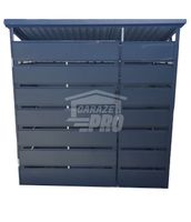 Wiata śmietnikowa spad tył 1,5x0,5m Antracyt Schowek ogrodowy GP216