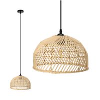 Lampa sufitowa BOHO RIGA WISZĄCA na E27 pleciona klosz rattan