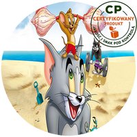 Opłatek na tort Tom i Jerry