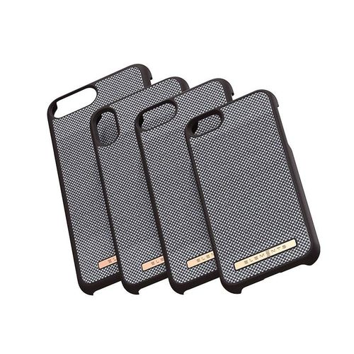 Materiałowe etui iPhone Xs X (Dark Brown Pattern 1) na Arena.pl