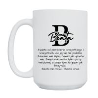 KUBEK Z IMIENIEM "BEATA" Wzór - Duży 450 ml