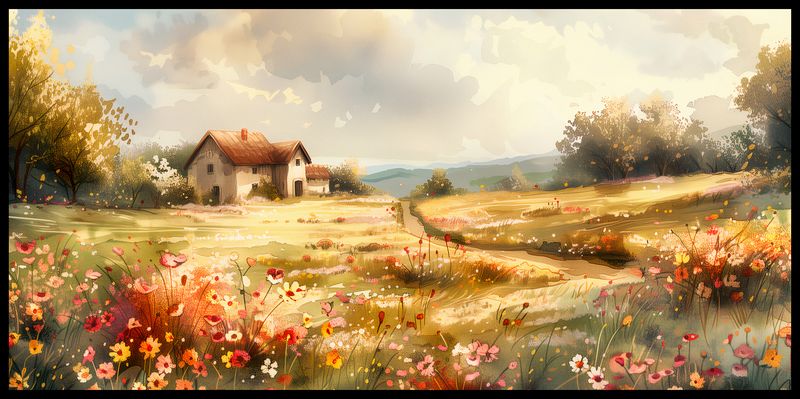 Plakat 91,3x44,5cm Sielski Domek zdjęcie 2