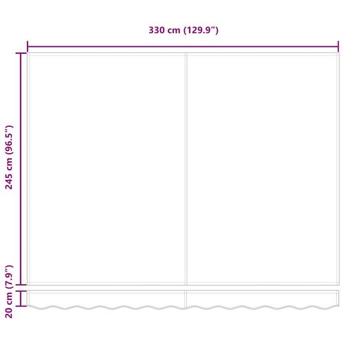Materiał zapasowy do markizy Biały 350 x 250 cm Płótno na Arena.pl