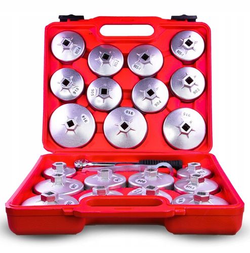 KLUCZE NASADOWE DO FILTRÓW OLEJU NASADKI ZESTAW 23 elementy na Arena.pl