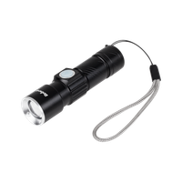 Latarka LED 3W zasięg 80 m akumulator 350mAh 120lm aluminiowa Rebel