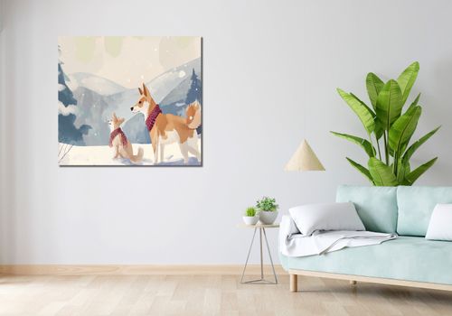 Obraz 100x90cm Śnieżny Kompan na Arena.pl