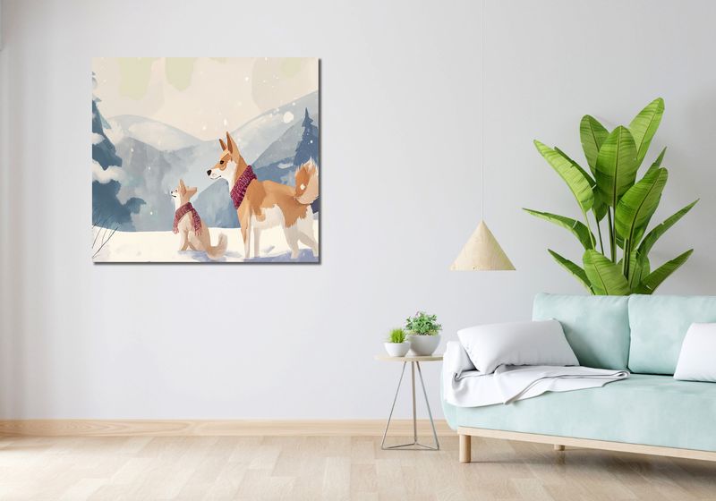 Obraz 100x90cm Śnieżny Kompan zdjęcie 2