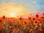 Plakat 80x60cm Płomienie Zmierzchu
