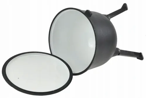 Kociołek Myśliwski 11 Lit. EMALIA Żeliwny GARNEK na OGNISKO Emaliowany na Arena.pl