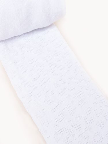 Rajstopy dziewczęce bawełniane żakardowe białe esy floresy 116-122 na Arena.pl