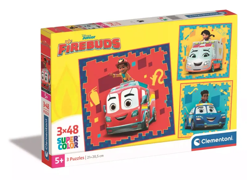 Clementoni Puzzle 3x48el FIREBUDS Disney Junior 25311 zdjęcie 1