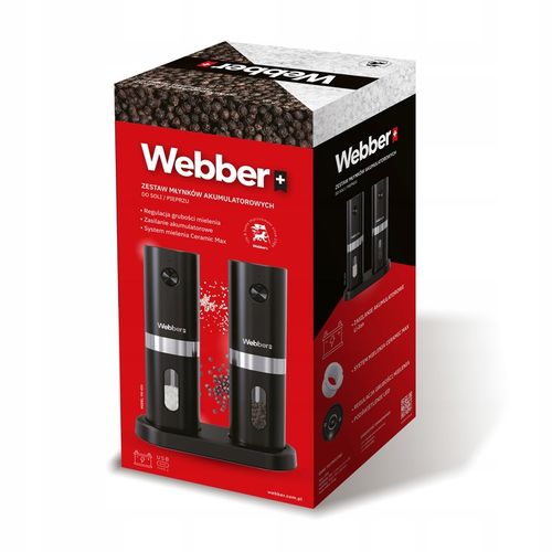 MŁYNEK DO PIEPRZU I SOLI ELEKTRYCZNY AKUMULATOROWY USB MŁYNEK DO SOLI 2 SZT na Arena.pl