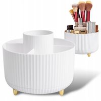 ORGANIZER NA KOSMETYKI OBROTOWY POJEMNIK PĘDZLE STOJAK 360 KOSMETYCZKA