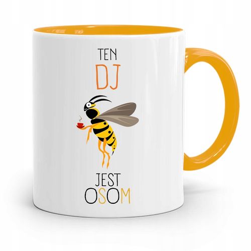 Dla Dja Muzyka Kubek Żółty Te Dj Jest Osom Prezent Z Nadrukiem Ze Zdjęciem na Arena.pl