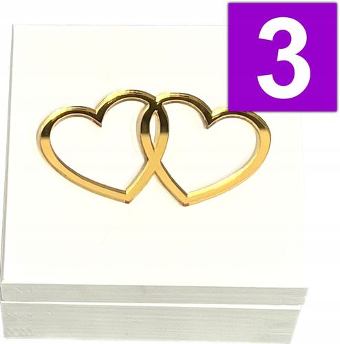 PUDEŁKO na Obrączki na Ślub BIAŁE + ZŁOTE dekory na Arena.pl