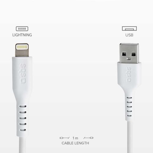 kabel przewód usb-a - iphone lightning - biały na Arena.pl