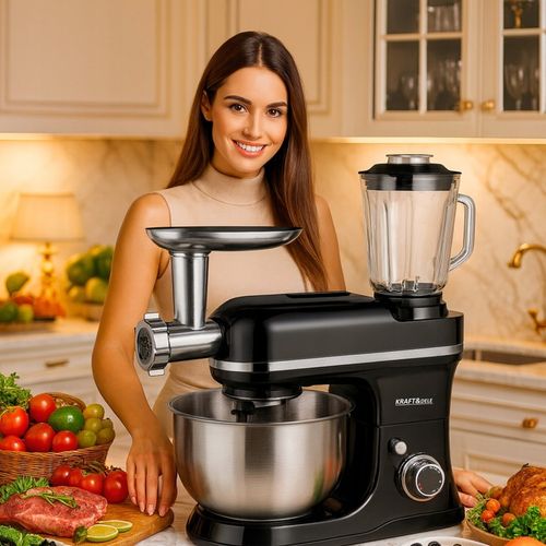 ROBOT PLANETARNY KUCHENNY MIKSER Z MISĄ BLENDER SZKLANY I MASZYNKA DO MIĘSA na Arena.pl