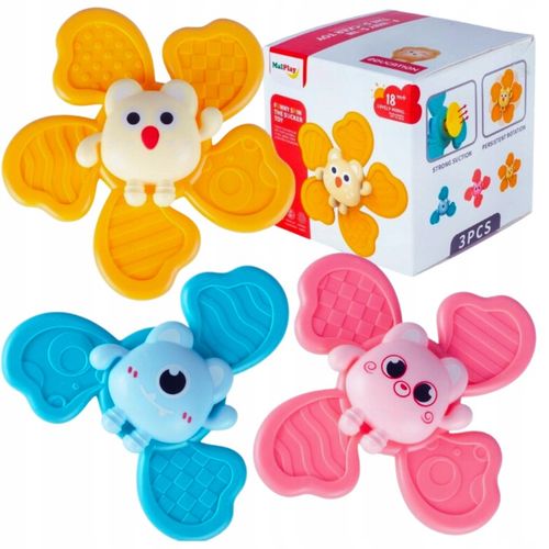 BOX ZESTAW ZABAWEK SENSORYCZNYCH 3W1 KACZKA PIŁKA SPINNER DLA NIEMOWLĄT na Arena.pl