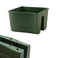 doniczka na balustradę wave 30 | zielony ciemny