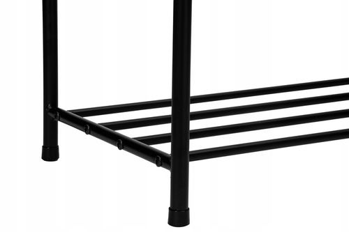 PÓŁKA STOJAK REGAŁ SZAFKA NA BUTY OBUWIE METALOWY CZARNY 2 PÓŁKI na Arena.pl