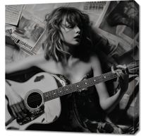 Obraz 70x70cm Młoda Gitarzystka