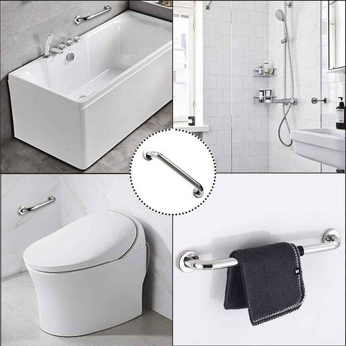 PORĘCZ UCHWYT ŁAZIENKOWY PROSTY DO WANNY DRZWI x2 CHROM POD PRYSZNIC 30CM na Arena.pl