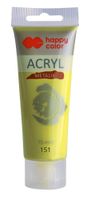 farba akrylowa happy color 75ml - zielone złoto metalik