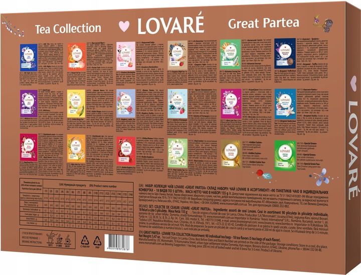 Zestaw Herbat Lovare Great Partea Winter Collection Kolekcja 18 smak 90 tor zdjęcie 7
