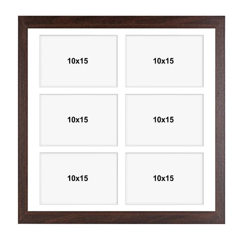Ramka na 6 zdjęć Hekla 40x40x6 MDF galeria brązowy 1szt. na Arena.pl