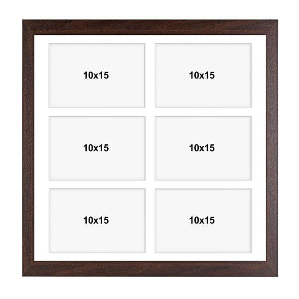 Ramka na 6 zdjęć Hekla 40x40x6 MDF galeria brązowy 1szt. zdjęcie 3