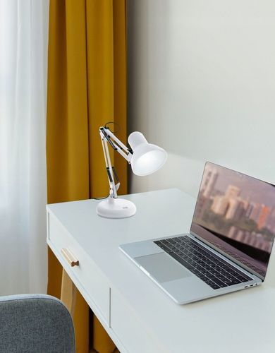 Lampka LED na E27 Biurkowa Lampa Szkolna Nocna Kreślarska Regulowana Uchwyt na Arena.pl