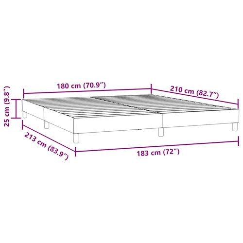 Łóżko Box Spring bez materaca Ciemnoszary 180x210 cm Aksamit na Arena.pl