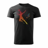 Koszulka Badminton z badmintonem do badmintona męska czarna REGULAR XXL