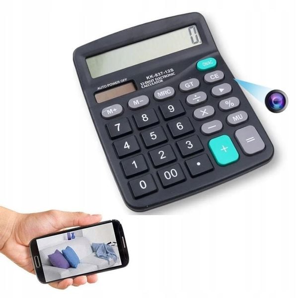 KALKULATOR MINI KAMERA SZPIEGOWSKA FULL HD WIFI zdjęcie 1