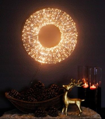 Lampka wieniec na baterie na drzwi okno stroik na Arena.pl