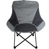 Krzesło wędkarskie turystyczne składane na ryby rybacki szary fotel