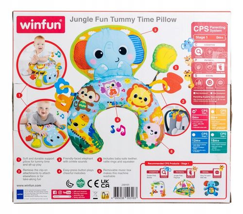 Poduszka dla dziecka interaktywna podróżna rogal grzechotka gryzak dźwięk na Arena.pl