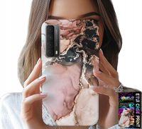 ETUI DO HUAWEI P SMART 2021 - ELEGANCKI MARMUREK MODNE WZORY + SZKŁO