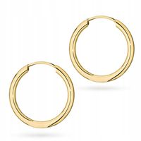 ZŁOTE KOLCZYKI KÓŁKA 15mm pr. 585 KOŁO RING 14k