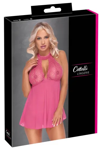 cottelli lingerie haleczka rożowa koronka + stringi l/xl na Arena.pl