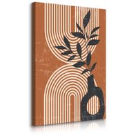 Obraz Na Płótnie Liście Natura Dzbanek Abstrakcja Styl Boho 50cm x 70cm
