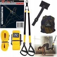 TAŚMY DO ĆWICZEŃ TRX CROSSFIT PASY TRENINGOWE FITNESS ZESTAW Z AKCESORIAMI
