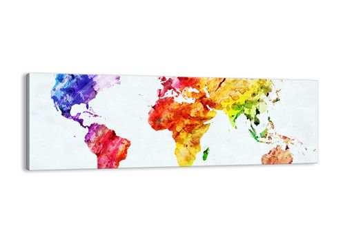 Obraz Na Płótnie - Mapa Kontynent - 90X30 Cm - Ab90X30-2799 na Arena.pl