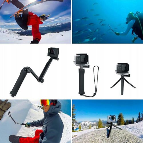 Selfie Stick Kijek Uchwyt 3WAY Statyw do GoPro 12 11 10 9 8 7 6 DJI Insta na Arena.pl