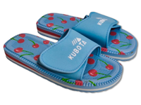 Piankowe klapki Kubota - Rzep Rozmiar 38 - Wiśnie