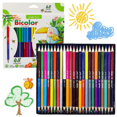 KOLOROWY ZESTAW KREDEK DWUSTRONNE na Arena.pl